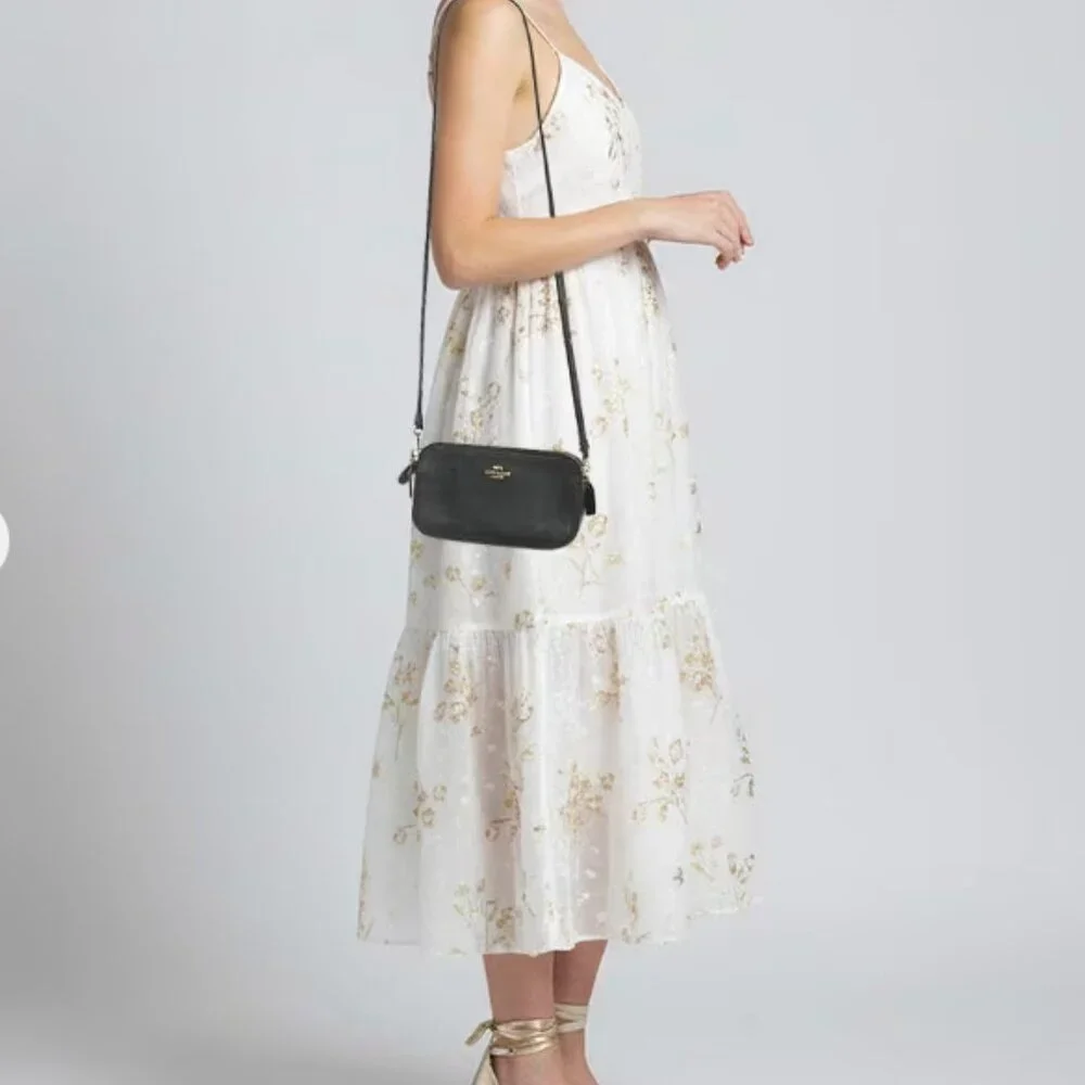 Like new Coach Kira Black Leather double zipper Crossbody Bag - Picture 3 of 3